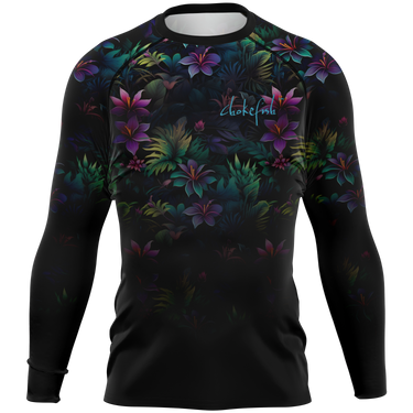 Chokefish™ Long Sleeve Rashguard Floral Men's Shirt-003